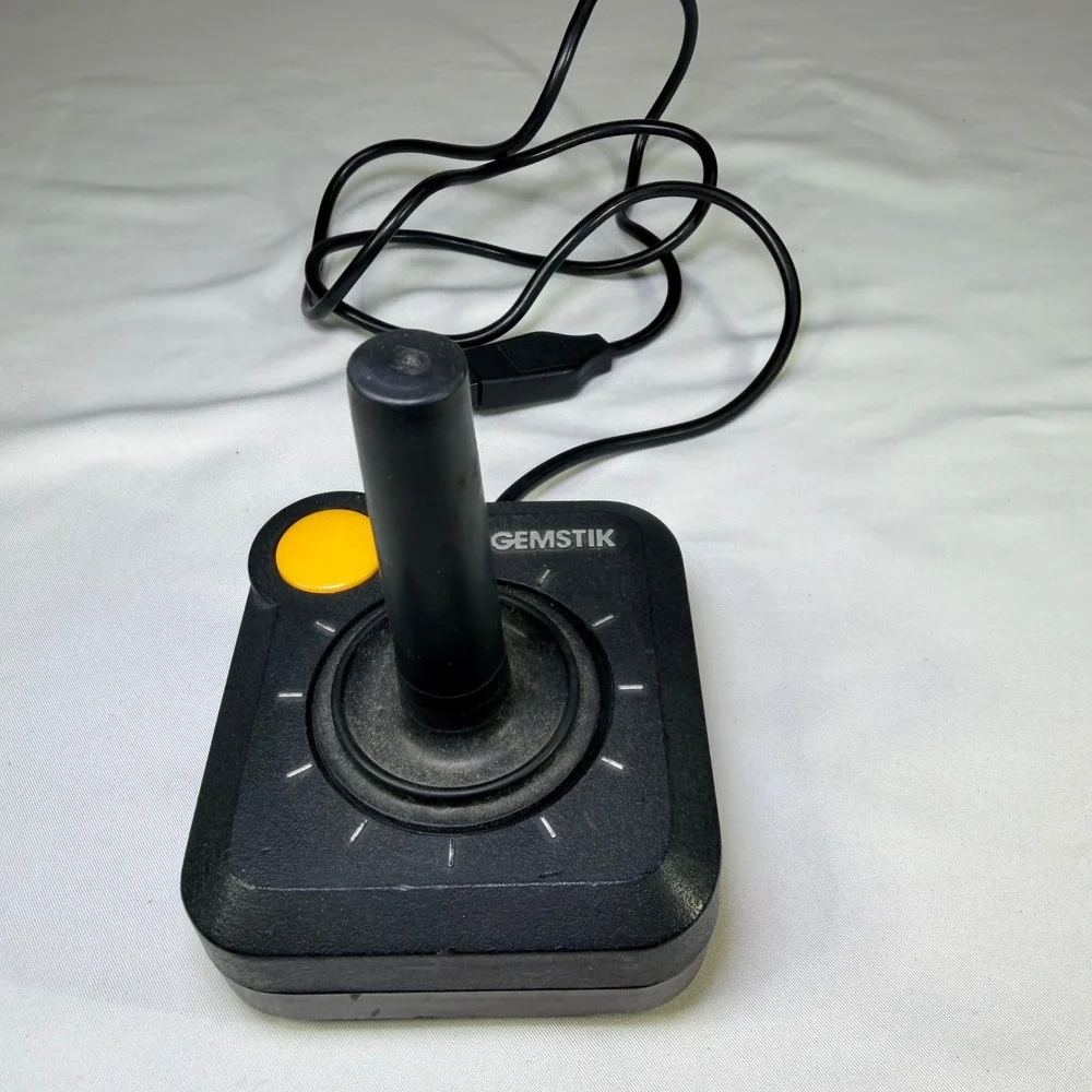 Gemstik Vintage Joystick Controller for Atari 2600 Commodore 64 Black Yellow